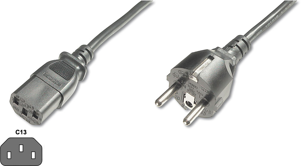 Napajalni kabel 220V - IEC C13, 1,80M