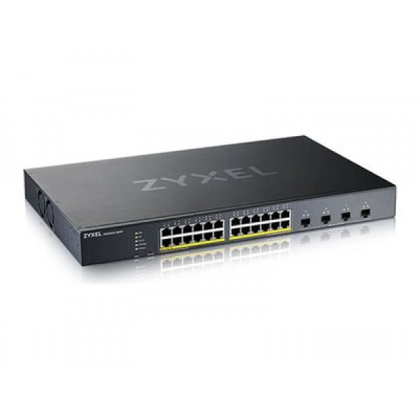 ZYXEL XGS1935-28HP 28 Port Smart Managed PoE Switch 24x Gigabit PoE and 4x10G SFP+ hybrid mode standalone or NebulaFlex Cloud 375W