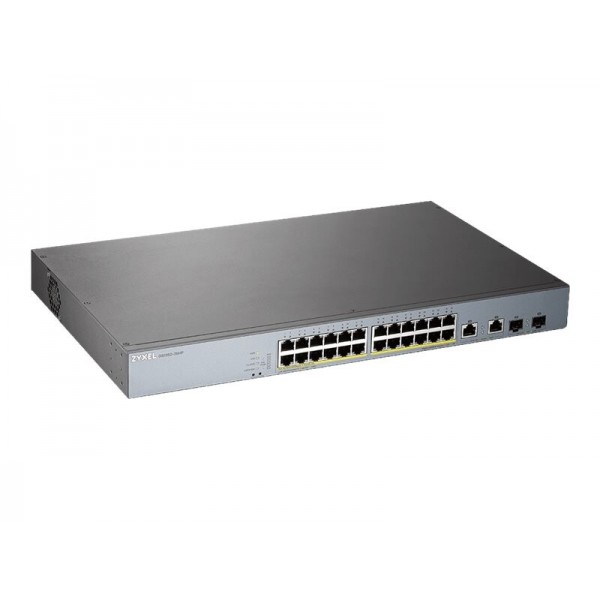 ZYXEL GS1350-26HP 26-vratni upravljan PoE switch (omrežni preklopnik) za CCTV z daljšim dosegom, 375 W