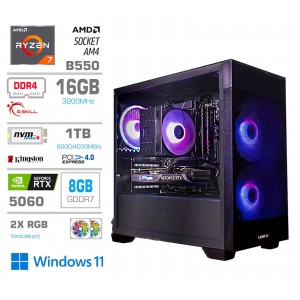 Računalnik PCX Exton R7 5700X 16GB 1TB RTX5060 W11