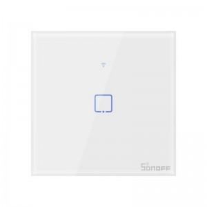 SONOFF pametno stensko stikalo Wi-Fi + RF433 enojno T1EU1C-TX