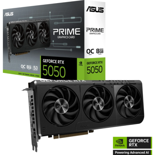 Grafična kartica ASUS Prime GeForce RTX 5050 OC, 8GB GDDR6, PCI-E 5.0 PRIME-RTX5050-O8G