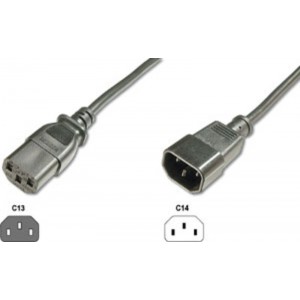 Napajalni kabel podaljšek 220V EURO 1,2m  C14 - C13 M/Ž