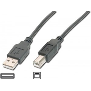 USB kabel A/moški<>B/moški USB2.0 5m