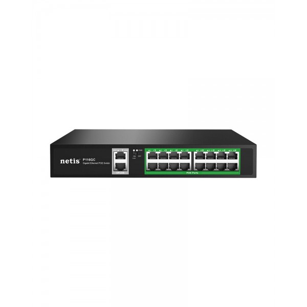 NETIS POE 16 port mrežno stikalo GIGA + 2RJ45 GIGA UPLINK